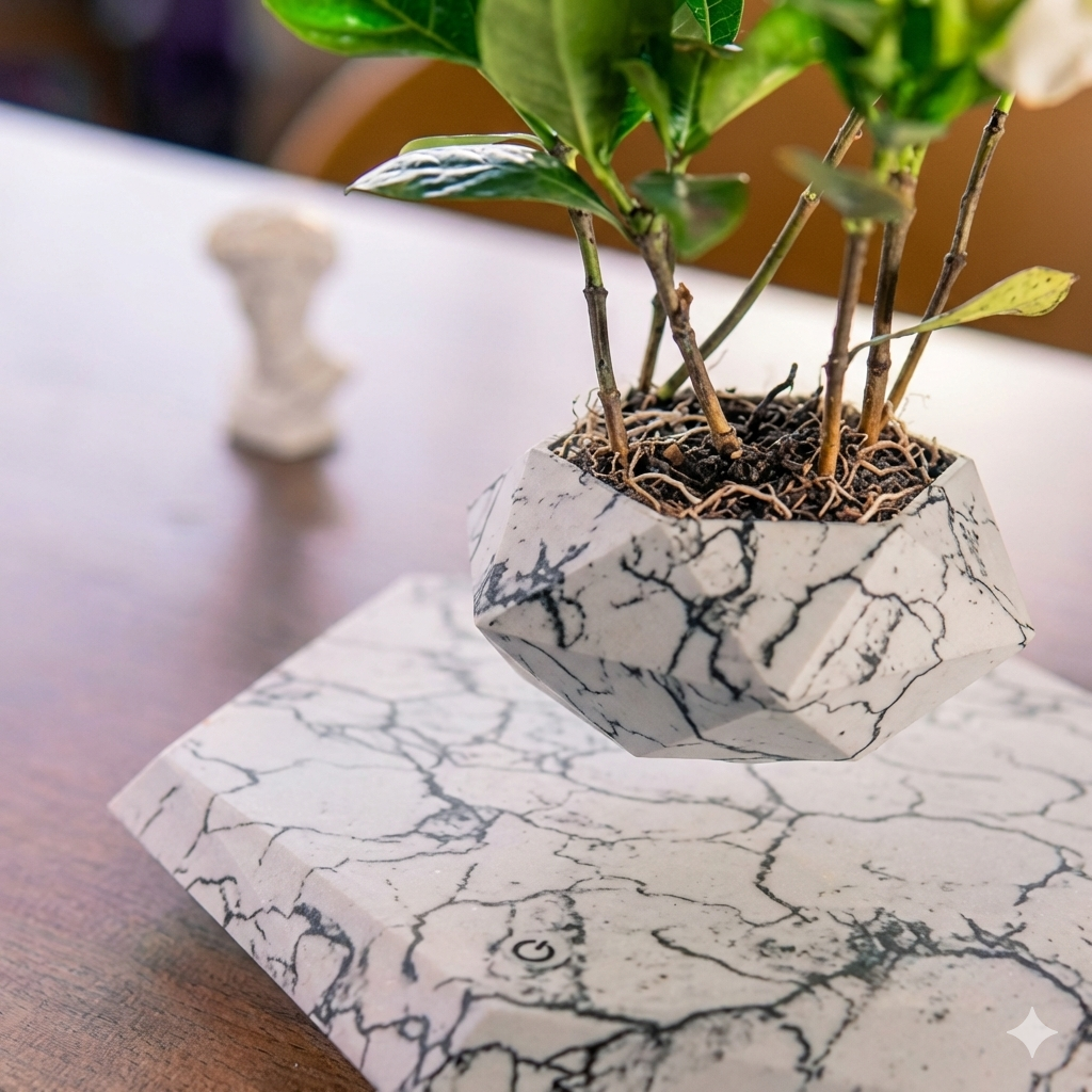 Levitating - Magnetic Floating Marble Pot ©